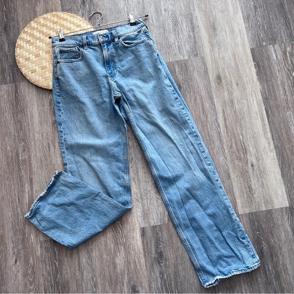 Abercrombie & fitch low rise baggy jeans medium light wash - Picture 2 of 7